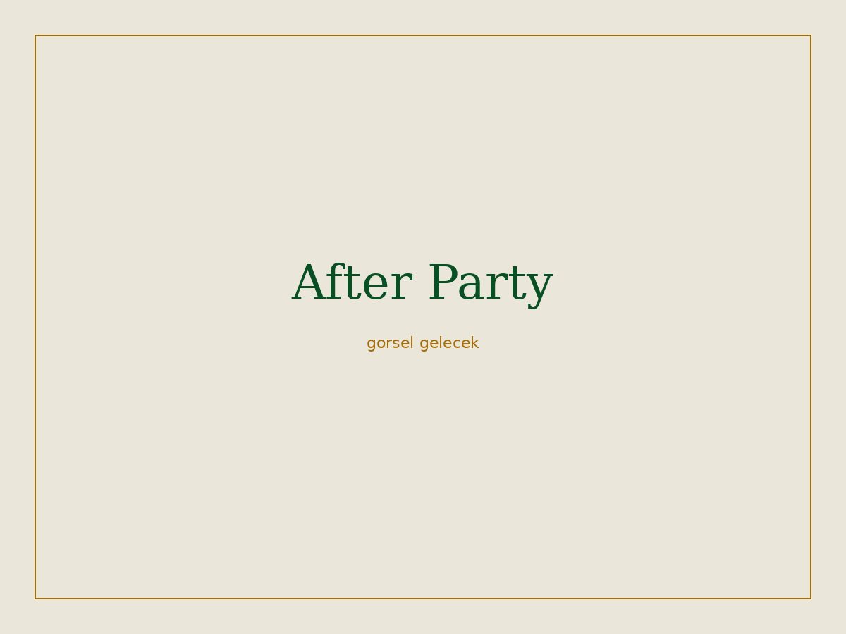 After party organizasyonu