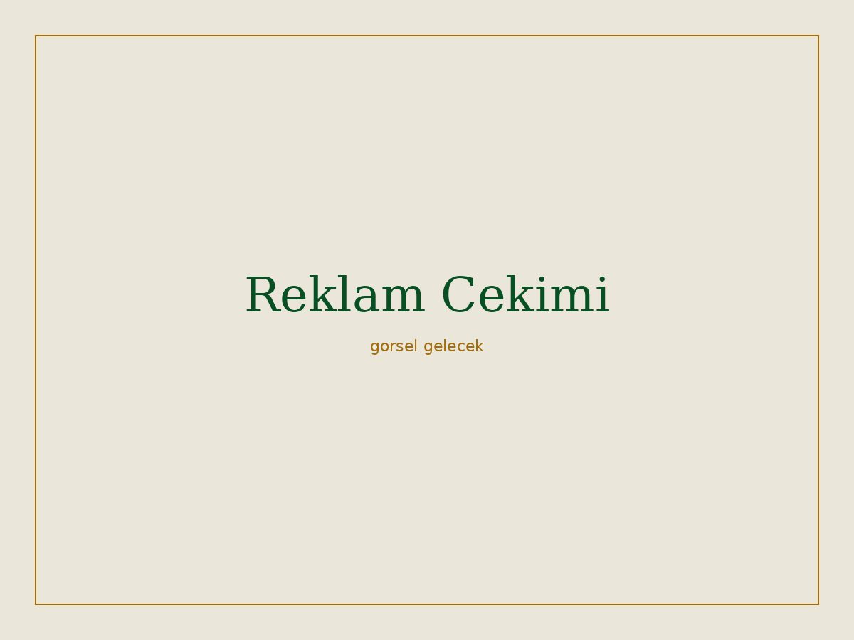 Reklam çekimi